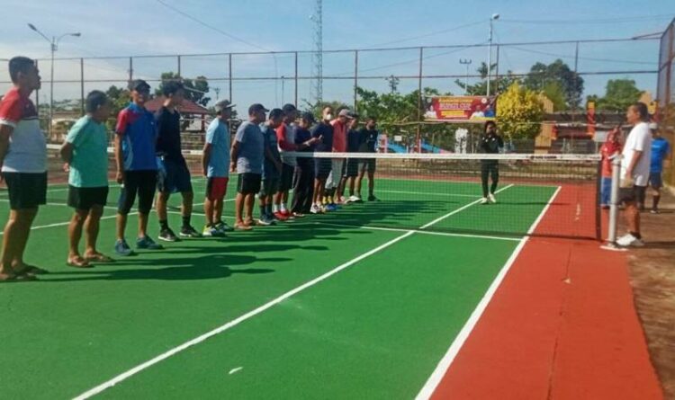 Ketua Pengkab Pelti Pulang Pisau Slamet Untung Riyanto pada kejuaraan tenis lapangan Bupati Cup 2022, Minggu (28/8)