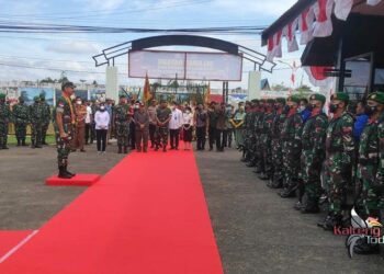 Foto : Pangdam XII/Tpr, Mayor Jenderal TNI Sulaiman Agusto saat tiba di Kodim 1012 Buntok (shan)