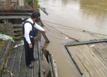 Polsek Seruyan Lakukan Cek Debit Air DAS Seruyan Hulu