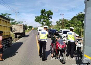 Tingkatkan Kepatuhan Berlalu Lintas, Satlantas Polres Pulang Pisau Gelar Razia