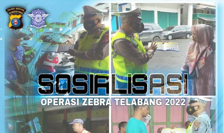 Baliho pemberiaan kepada masyarakat akan dilakukannya Operasi Zebra Talabang 2022