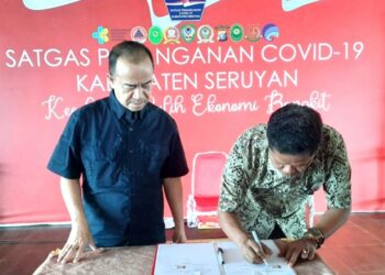 Disaksikan Bupati Seruyan, Disdukcapil dan Dinsos Teken Perjanjian Kerjasama