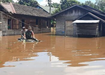 Kondisi banjir di wilayah Utara Kotim