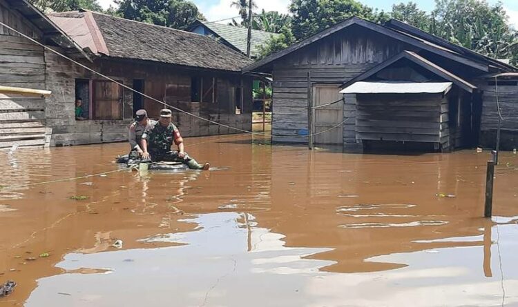 Kondisi banjir di wilayah Utara Kotim