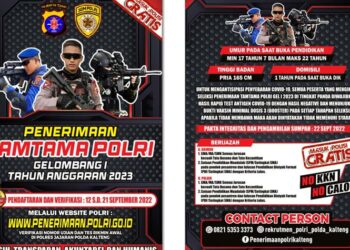 Teks Poto: Pengumuman pendaftaran anggota polri. (Istimewa