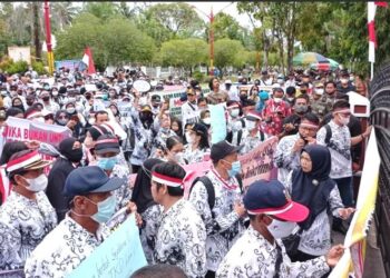 Ratusan Guru Kembali Gelar Aksi, Tuntut TPP Kembali Dianggarkan