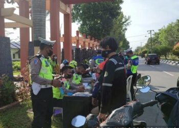 Satlantas Polres Pulang Pisau dan Dispenda Gelar Razia Gabungan