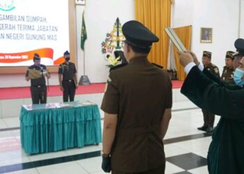 Suasana pelantikan Kejari Gumas. (Ist)