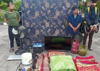 Trio Pemuda Pembobol Rumah Kosong Diringkus Polisi