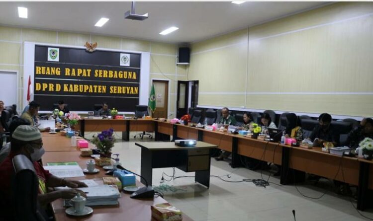 DPRD Seruyan melaksanakan rapat membahas Raperda tentang Penyelenggaraan Cadangan Pangan Kabupaten Seruyan