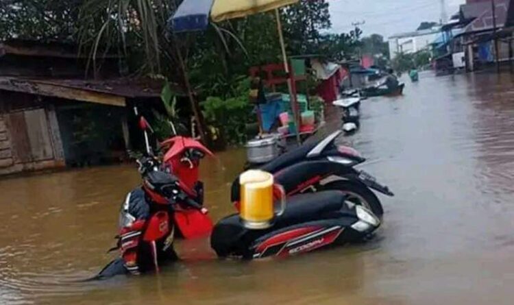 Kondisi banjir di wilayah Utara Kabupaten Kotim