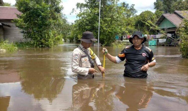 Akses Jalan terputus, Banjir Kelurahan Marang Hampir 1 Meter