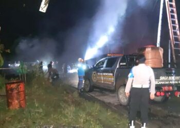 8 Rumah di Mihing Raya Ludes Terbakar