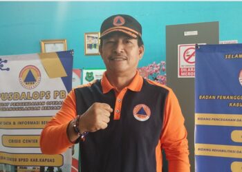 Keterangan foto: Kepala Pelaksana BPBD Kabupaten Kapuas Panahatan Sinaga,SH.