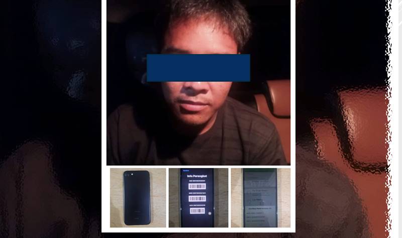 Keterangan foto:Pelaku pencurian HP milik korban laka lantas AR alias Boy di amankan Resmob Polres Kapuas di back up Resmob Polres Batola.