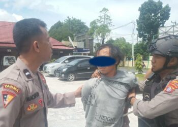 Teks Poto: Pelaku pada saat diamankan