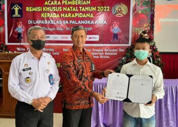 132 Napi Lapas Kelas IIA Palangka Raya Dapat Remisi Khusus Natal
