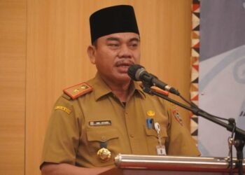 Kepala Biro Administrasi Pemerintahan Setda Prov. Kalteng H. Istani saat menyampaikan sambutan