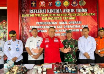 Kanwil Kemenkumham Kalteng Musnahkan Barbuk Hasil Operasi Penggeledahan Nataru