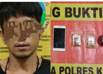 Warga Selat Dalam Kapuas Diciduk Polisi Akibat Miliki 7 Paket Sabu