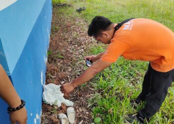 Jajaran Polresta Palangka Raya, pada saat melakukan olah TKP bunuh diri