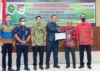 PN Kurun Tandatangani MoU dengan LBH