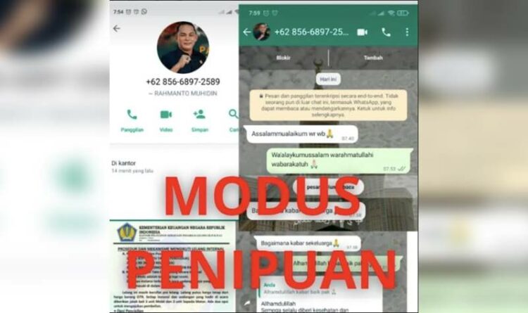 Modus Penipuan WhatsApp Mengatasnamakan Wakil Ketua II DPRD Mura