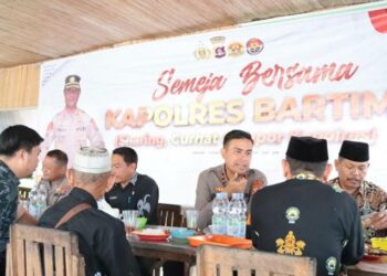Caption ; kegiatan ramah tamah Wakapolres Bartim dengan para tokoh agama Islam se-Kec Dusun Timur tadi
