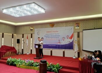 Ketua Umum Rampai Nusantara, Mardiansyah saat menyampaikan sambutan. (Mulia Gumi)
