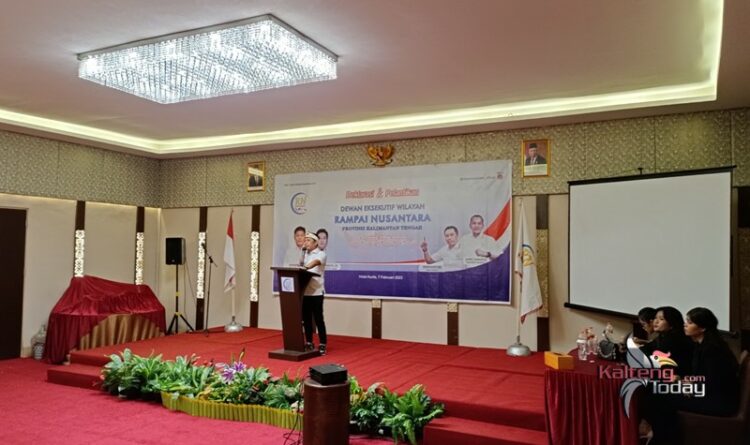 Ketua Umum Rampai Nusantara, Mardiansyah saat menyampaikan sambutan. (Mulia Gumi)