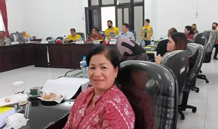 Anggota DPRD Gumas Lily Rusnikasi bersama koleganya tengah mengikuti kegiatan rapat di gedung dewan, belum lama ini.