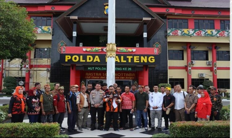 Ikrar kebangsaan dilakukan Forum Kebangsaan dan Paguyuban Kalimantan Tengah di Polda Kalteng, Sabtu (11/3/2023) lalu .