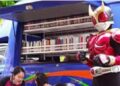 Anak-anak Mendapat Kejutan Kehadiran Tokusatsu Kamen Rider di Tamiang Layang