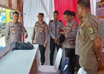 Wakapolresta Palangka Raya Periksa Pos Pengamanan Ops Ketupat Telabang 2023