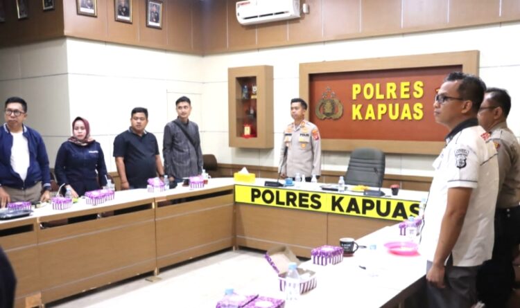 PWI dan IJTI Kapuas Vidcom Bersama Mabes Polri di Fasilitasi Polres Kapuas