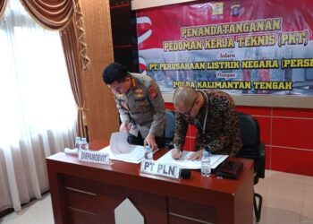 Berikan Jaminan Keamanan, Polda Kalteng Lakukan Penandatanganan MOU Bersama PT. PLN