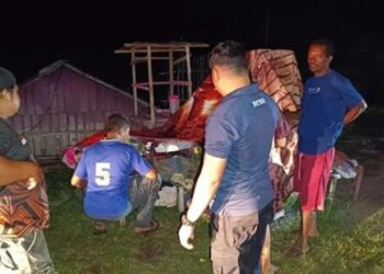 Sebuah Rumah di Palangka Raya Ambles