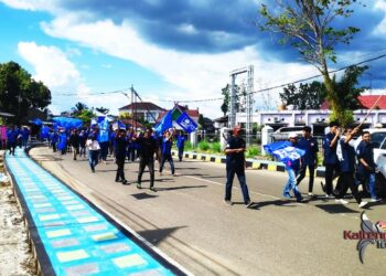 Meriah, Ratusan Partisan Antar PAN Mengajukan Bacaleg ke KPU