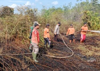 Lahan Di Dua Desa Tewang Sanggalang Garing Terbakar