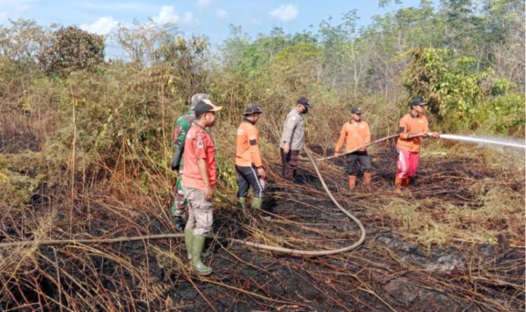 Lahan Di Dua Desa Tewang Sanggalang Garing Terbakar