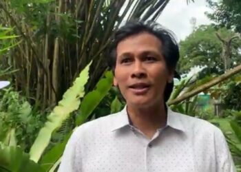 Kepala BKSDA Kalteng, Sadtata Noor Adirahmanta, saat diwawancarai usai menggelar press release.