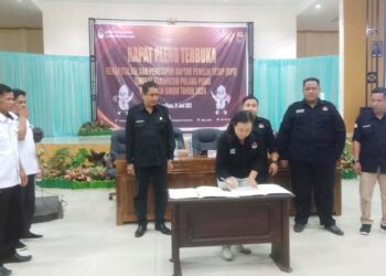 KPU Pulang Pisau Gelar Pleno Penetapan DPT Pemilu 2024