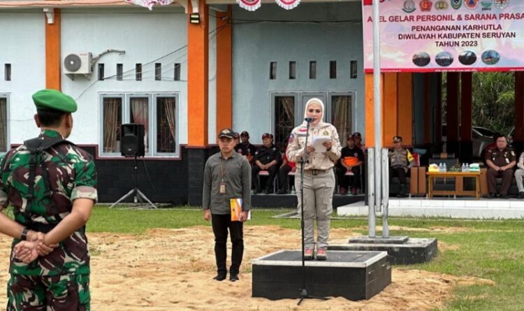 Wakil Bupati Seruyan Pimpin Apel Gelar Personel dan Peralatan Karhutla