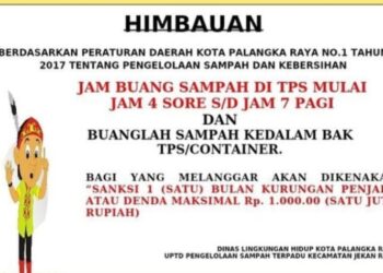 Masyarakat Diminta Buang Sampah Sesuai Jam