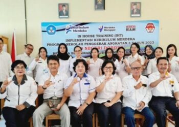 Caption ; Kegiatan IHT para guru di SDN Dorong, Kecamatan Dusun Timur, Kabupaten Barito Timur (foto ; ist)