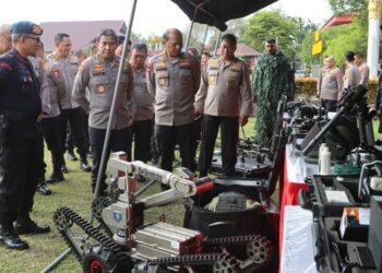 Jelang Pelaksanaan Pemilu 2024, Polda Kalteng Laksanakan Apel Gelar Pasukan
