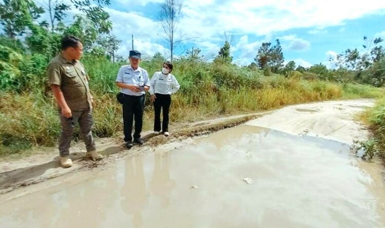 Penjabat Bupati Barsel Meninjau Kondisi Jalan Desa Wungkur Baru-Baruang