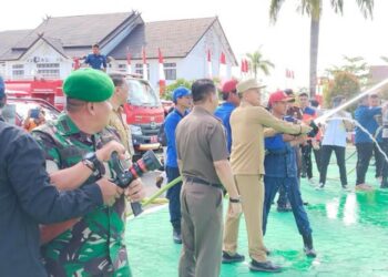 Antisipasi Karhutla Pemkab Gumas dan Forkopimda Gelar Apel