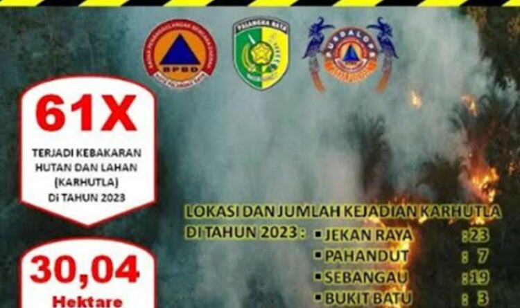 Semester I 2023, 30 Hektare Lahan di Kota Palangka Raya Hangus Terbakar