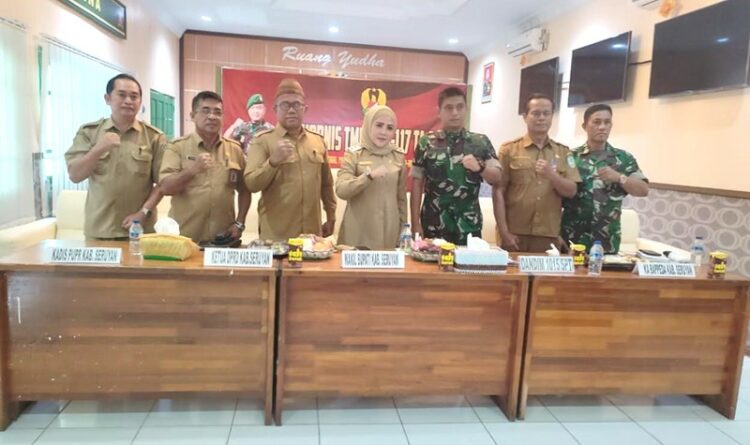 Wakil Bupati Seruyan Menghadiri Rakornis untuk Pelaksanaan TMMD Ke-177 di Wilayah KODIM 1015/SPT